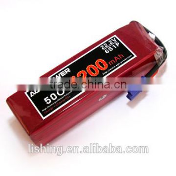 AGA POWER High rate and High power Long Cycle life 50 C 22.2V 5200mah li-polymer RC helicopter battery
