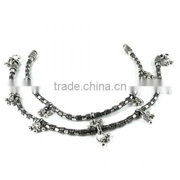 Stunning !! Oxidized Plain Silver 925 Sterling Silver Anklet, Fresh Silver Jewelry, Jewelry For All Over World
