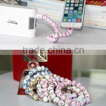 Waterproof usb bracelet usb jewelry bracelet fashion USB 2.0 beads bracelet charger cable for smart phone