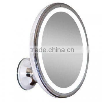 USB charge lighted bathroom mirror, LED shower mirror with strong suction cup