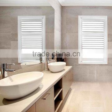 Wholesale cheap china stadnard or custom wood white horizontal venetian bathroom shutter door waterproof bathroom window blinds