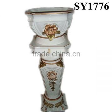 White luxury 36 inches pottery decoration Europe plant pot
