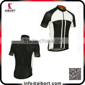 Black and white classic cool design short sleeve cycling jersey