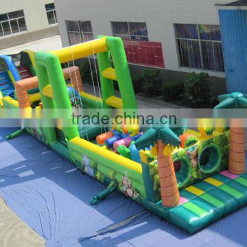 funny bouncy bouncers run inflatable obstacle toy for kids on sale