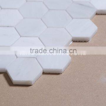 2 inch hexagon natural oriental white bathroom wallpaper