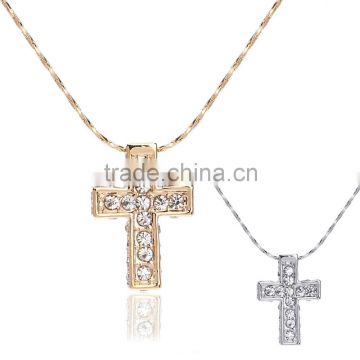 jewelry crystal 18k gold cross pendant necklace                        
                                                Quality Choice
