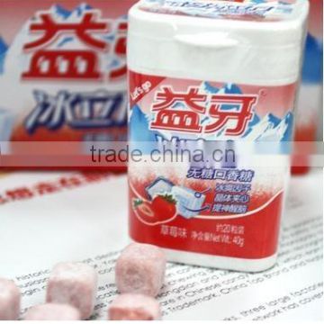 40g ice cube chewing gum with fruit flavor