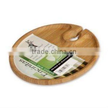 Circular Bamboo Wine & Dine Plate