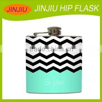 2015 Hot Sales Silk Screen Painting Hip Flask Simple And Elegant