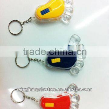 New design footprint led flashing keychain 2014