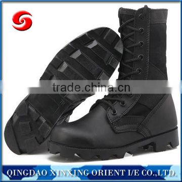 genuine leather black army boots/army combat boots