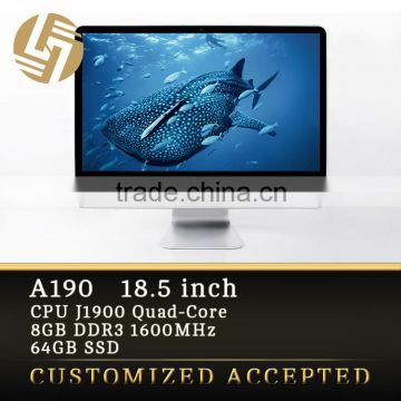 LCD all-in-one pc with J1900 Quad Core Turbo Boost 2.41GHz processor pc desktop