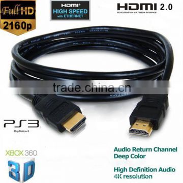 19 pin standard copper clad steel conductor 5mm outer sheath hdmi cord long from professional Manufacturer