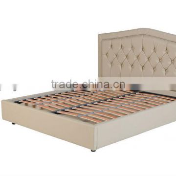 Wooden Iron Soft Package Bed with wood slats