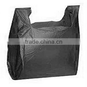 High Tensile Strength Reusable Supermarket Shopping Durable Wholesale cheap plastic t shirt bags with printing
