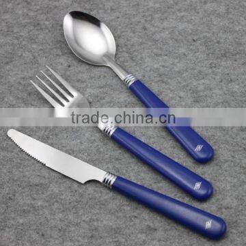 3pcs set plastic handle cutlery