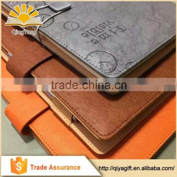 Custom Design PU Leather Notebook For School Embossed A3/A4/A5/A6 Event Planner Hot Stamping High Quality Diary