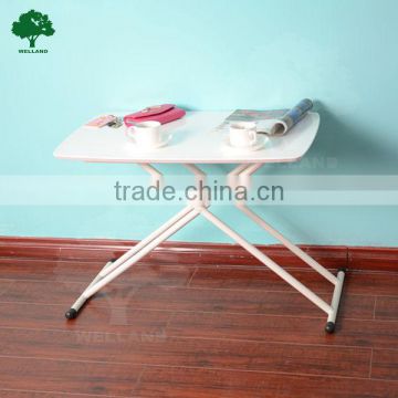 Teal table with adjustable feet J