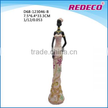 African lady resin figurine