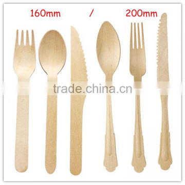 Wooden Disposable Spoons cutlery 6" Length Pack of 100