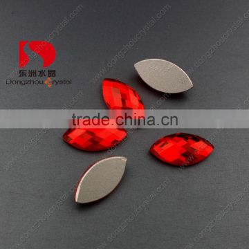 colorful navette drop Flat Back glass mirror stones crystal rhinestone for pendant ;jewelry making ,