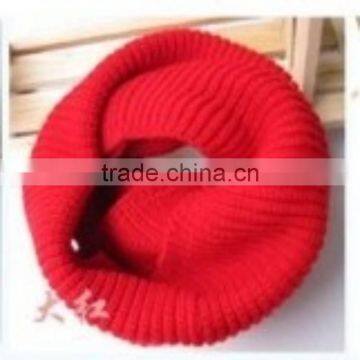 flat machine girls fashion plain color knitted neck warmer scarf