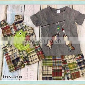 3 pcs baby boy clothing embroidery design fall boutique kids clothes outfit