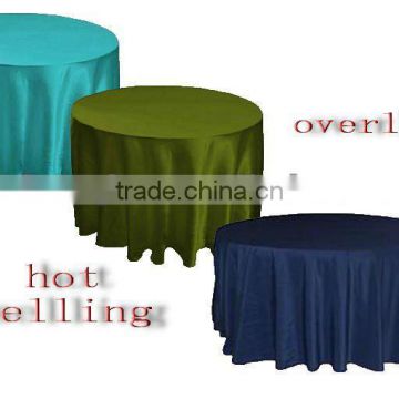 Satin round overlay satin tablecloth hot selling satin overlay