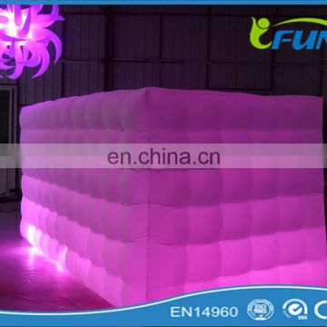 cube Inflatable decoration with LED light for sale/ inflatable LED decoration/cube Inflatable decoration
