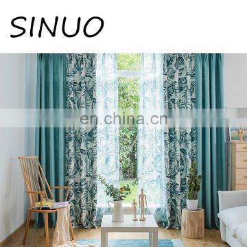Luxury european royal design style blackout window curtain for meeting room