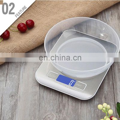 New Arrival Small Stainless Steel Portable Multifunction Food Weight Digital Kitchen Scale