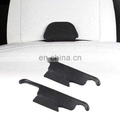 2022 Car Back Seat Hook For Tesla Model 3/Y Car Headrest Hook Bag Holder Universal Car Seat Back Headrest Hanger Holder