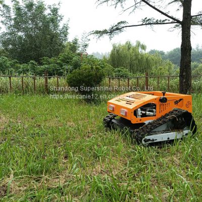 remote control slope mower with tracks, China remote control grass cutter price, robot lawn mower for hills for sale