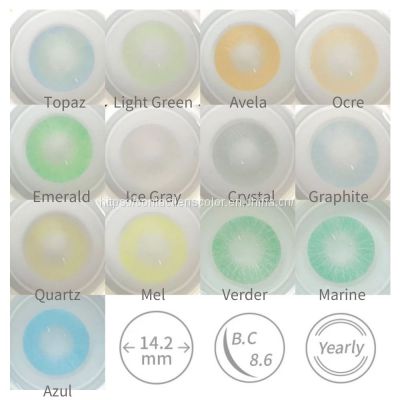 Nautral Colored Eye Contact Lenses 14.2mm Yearly Circle Lenses Wholesale Lentes De Contacto