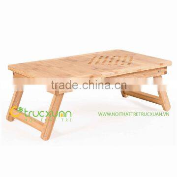 2015 hot quality custom design bamboo laptop table