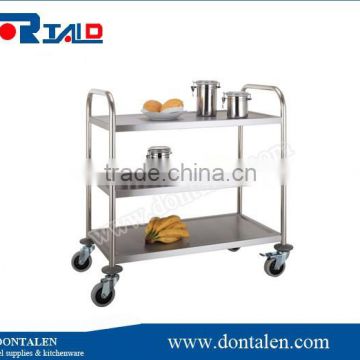 3 Tier stainless steel kitchen service trolley Restaurant FoodCleaning Cart NEW