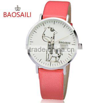 Japan Quartz Movt Stainless Steel Back Leather Strap Lovely Women Watches relojes mujer