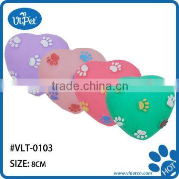 Lovely vinyl pet dog toys with heart shape