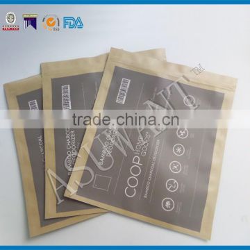 wholesale three side seal Kraft paper bag packaging with zipper lock                        
                                                                                Supplier's Choice