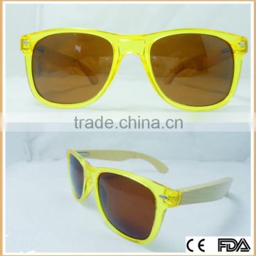 classical bamboo sunglasses in yellow PW001
