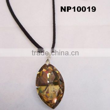 large floating crystal stone necklace