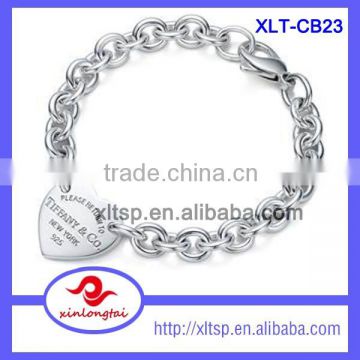 XLT-CB23 Wholesale Silver Custom Charm Bracelet, Lucky Charm Bracelet Jewelry