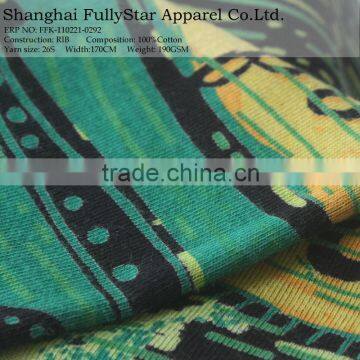 knitted custom printed fabric