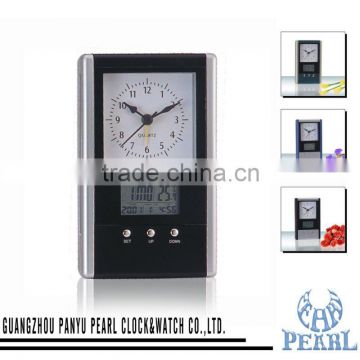 Pearl Sweep Alarm Clock PT007 With LCD Calendar