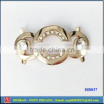 manufactuer metal shoe buckle parts ornament for lady (HB037)
