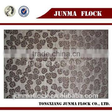 Grey small rose flower pattern China spray flock sofa fabric spray paint for fabric