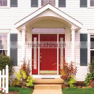 composite wooden door simple carving with side panel