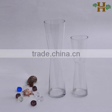Clear glass vases for flower arrangements