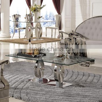 C313 Hot Sale living room tempered glass coffee table