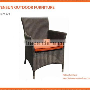 weatherproof and fireproof outdoor synthetic white rattan aluminium outdoor chair